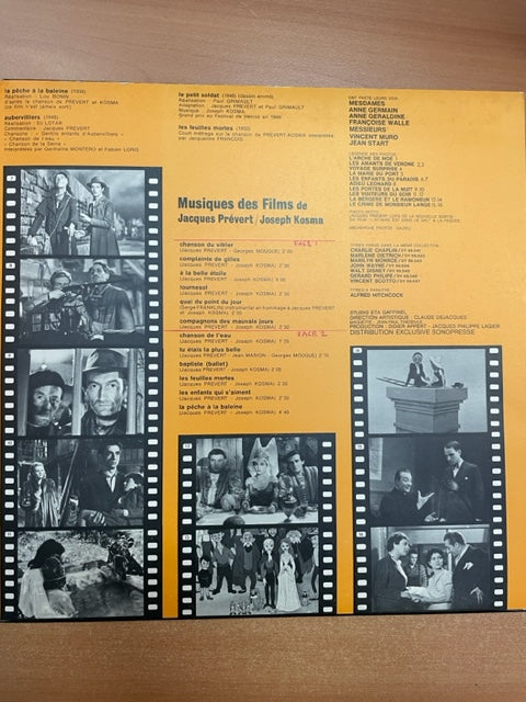 Vinyle Kosma Joseph Pleins sons sur les Musiques des films de Jacques Prévert et Joseph Kosma