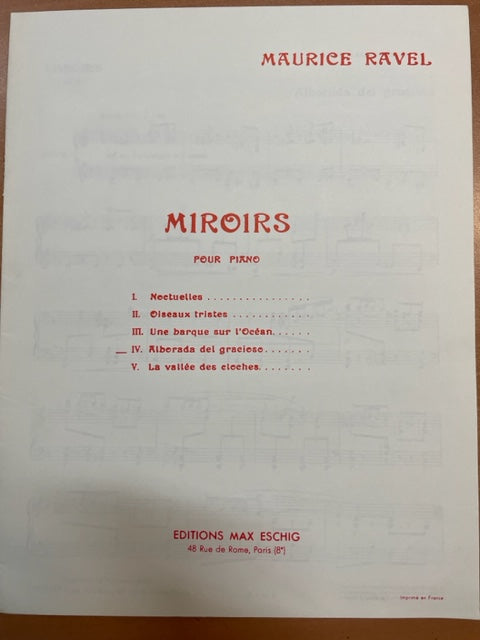 Maurice Ravel Miroirs n°4: Alborada del gracioso partition piano