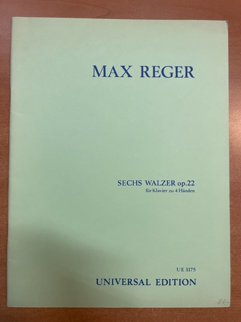 Max Reger 6 Valses opus 22 pour piano à 4 mains- 3000 partitions, livres et vinyles d'occasion  en vente sur notre site internet gastonmusicclub.fr Gaston Music Store