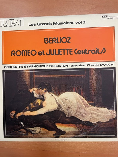 Vinyle Hector Berlioz Roméo et Juliette (extraits)  direction Charles Munch