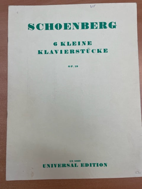 Schoenberg 6 kleine Klavierstücke opus 19 partition piano- 3000 partitions, livres et vinyles d'occasion  en vente sur notre site internet gastonmusicclub.fr Gaston Music Store