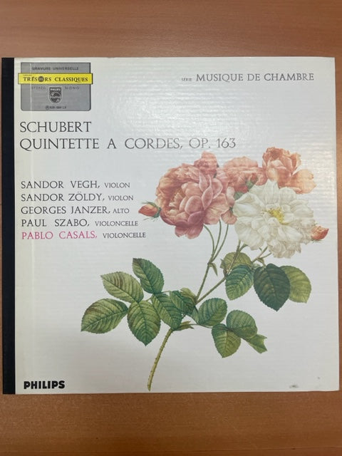 Vinyle Franz Schubert Quintette à cordes opus 163 Quatuor Végh - Pablo Casals