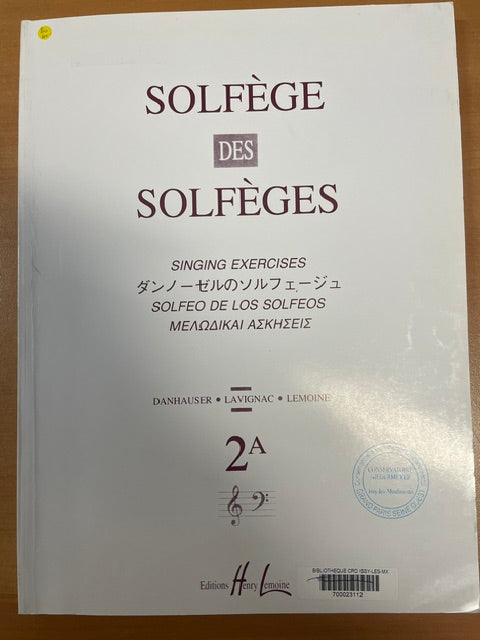 Solfège des solfèges singing exercices Volume 2 A Albert Lavignac