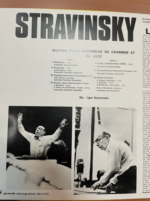 Vinyle Igor Stravinsky Jazz