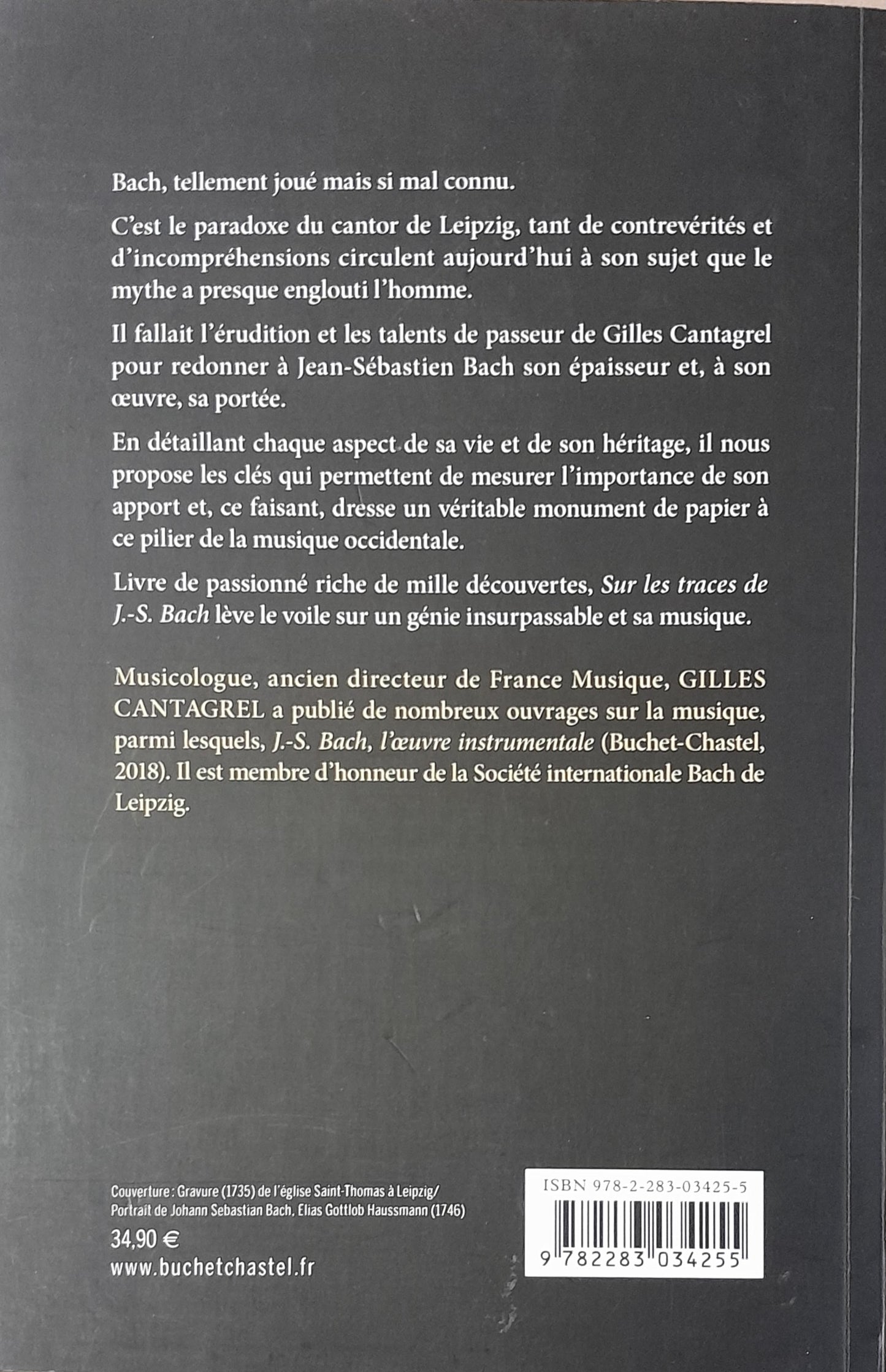 Sur les traces de J.S. Bach livre de Gilles Cantagrel