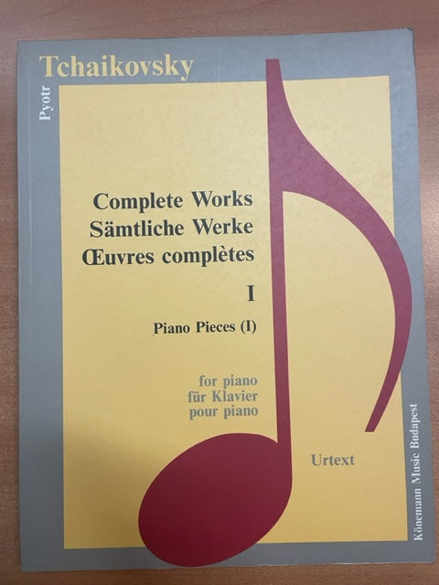 Piotr Tchaïkovsky Oeuvres complètes I: Pièces pour piano volume 1 - 3000 partitions, livres et vinyles d'occasion  en vente sur notre site internet gastonmusicclub.fr Gaston Music Store