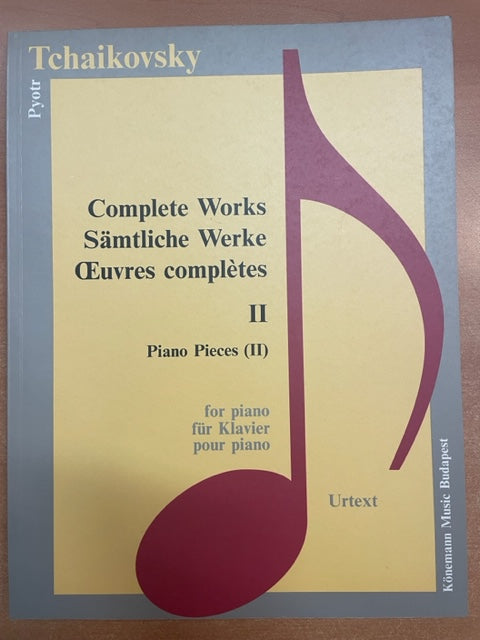 Piotr Tchaïkovsky Oeuvres complètes II: Pièces pour piano volume 2 - 3000 partitions, livres et vinyles d'occasion  en vente sur notre site internet gastonmusicclub.fr Gaston Music Store