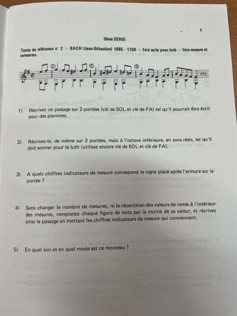 Francis Paul Demillac La théorie musicale par la pratique des textes en sept séries de questionnaires 3e série