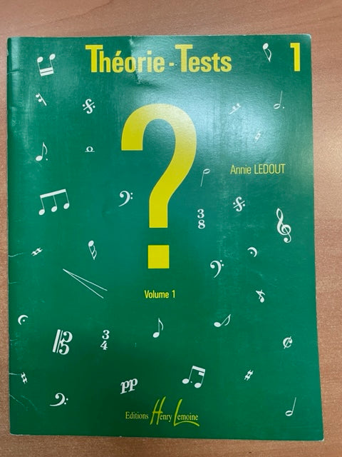 Annie Ledout Théorie-tests volume 1- 3000 partitions, livres et vinyles d'occasion  en vente sur notre site internet gastonmusicclub.fr Gaston Music Store