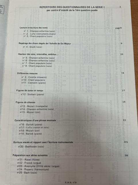 Francis Paul Demillac La théorie musicale par la pratique des textes en sept séries de questionnaires 1ère série