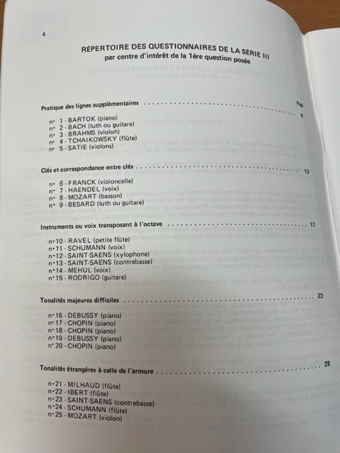 Francis Paul Demillac La théorie musicale par la pratique des textes en sept séries de questionnaires 3e série