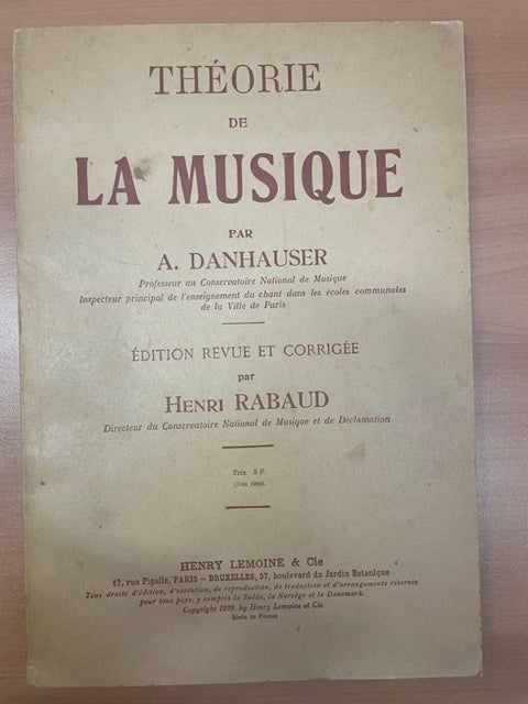 Abrégé de la théorie de la musique Vol.1 • Henry Lemoine