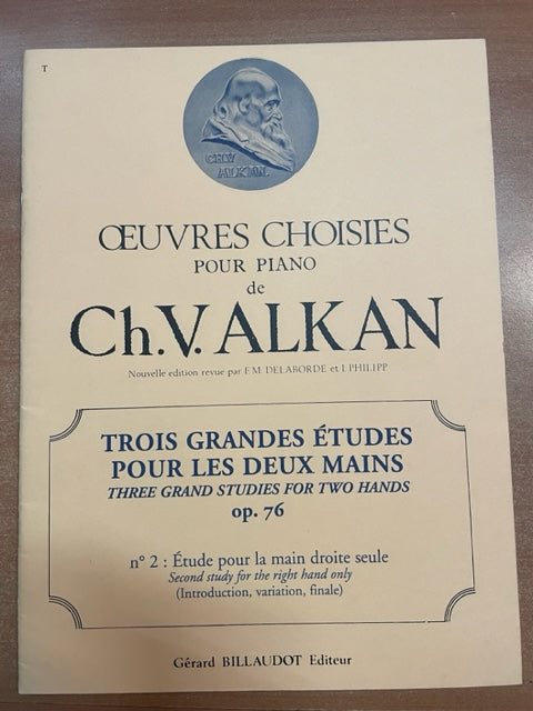 C.V Alkan 3 grandes études pour les 2 mains op.76 n°2