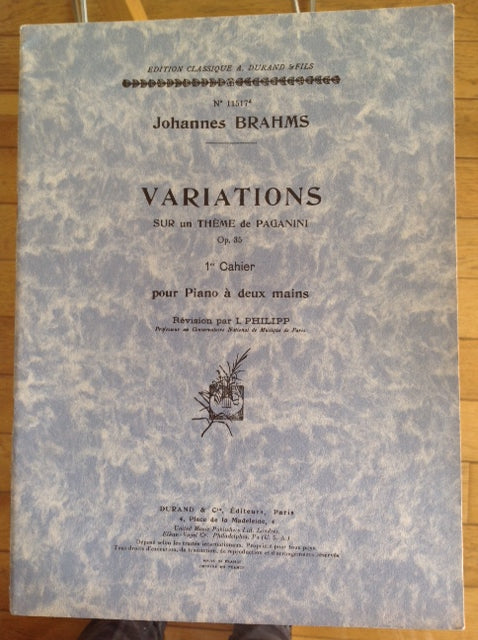 Brahms Variations sur un thème de Paganini Opus 35 1er cahier pour piano