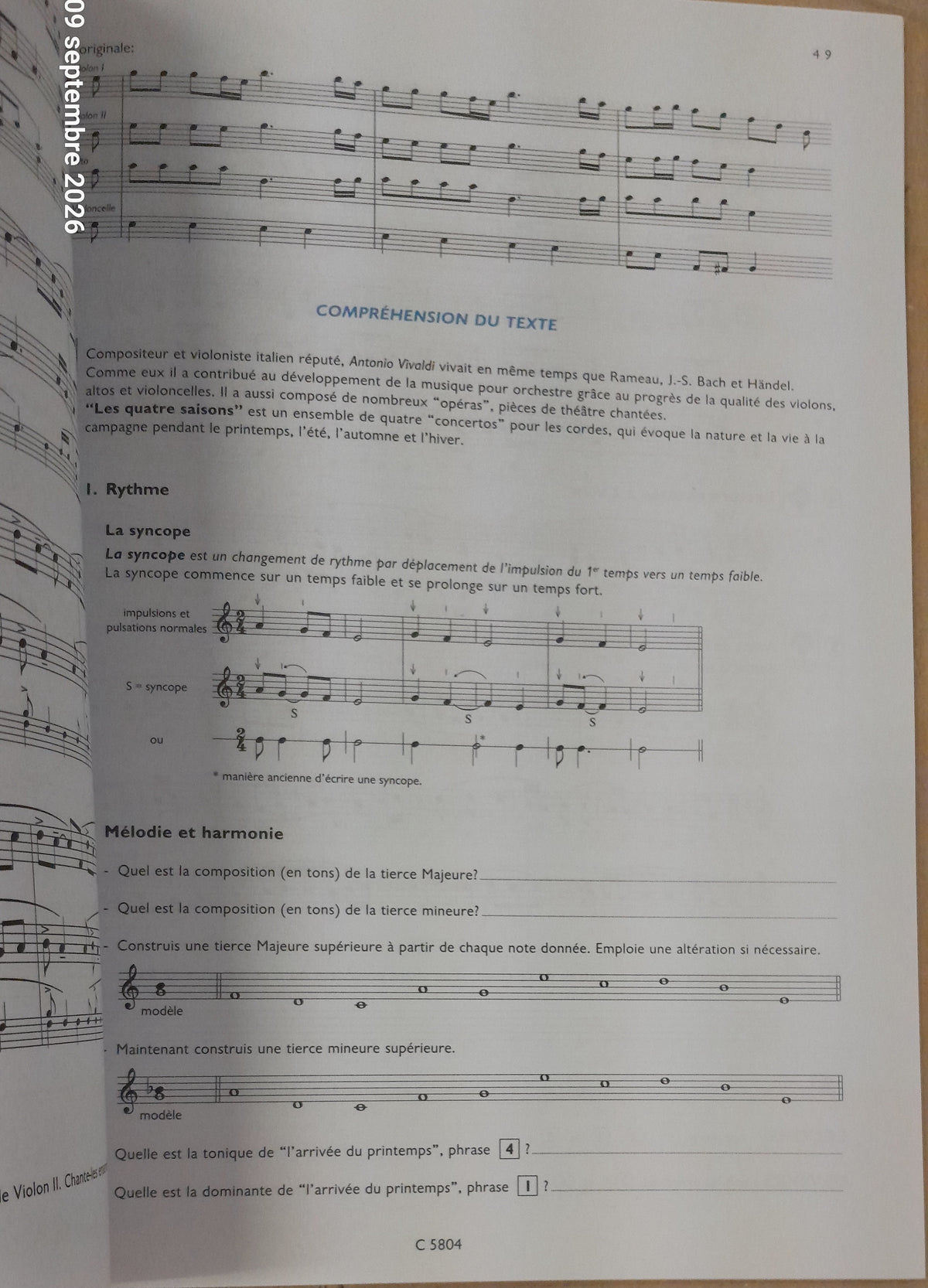 Vergnault Michel Devenir musicien : pédagogie moderne pour le 1er cycle de formation  3e livre