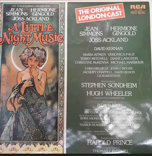 Vinyle Stephen Sondheim A Little Night Music, musical - The Original London cast- 3000 partitions, livres et vinyles d'occasion en vente sur notre site internet gastonmusicclub.fr Gaston Music Store