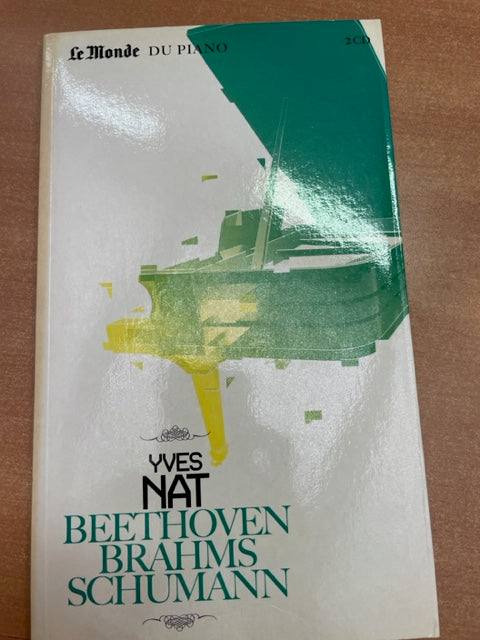 Beethoven - Brahms - Schumann Yves Nat livret + 2 CD- 3000 partitions, livres et vinyles d'occasion en vente sur notre site internet gastonmusicclub.fr Gaston Music Store