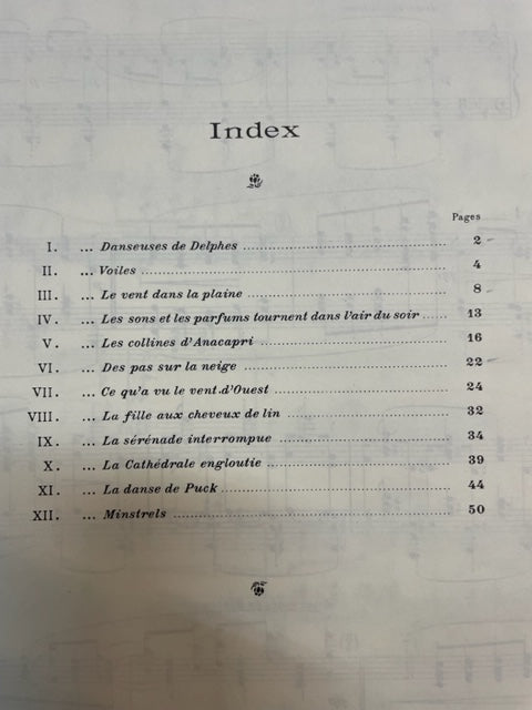 Claude Debussy Préludes 1er livre (édition originale) partition piano