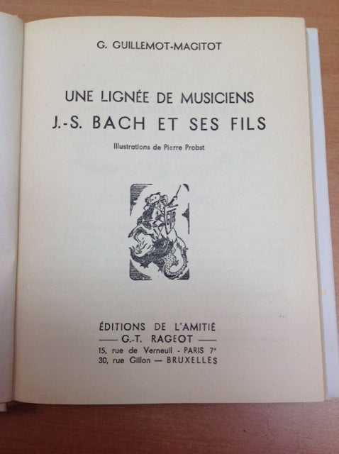 J.S. Bach et ses fils Livre de Guillemot-Maginot