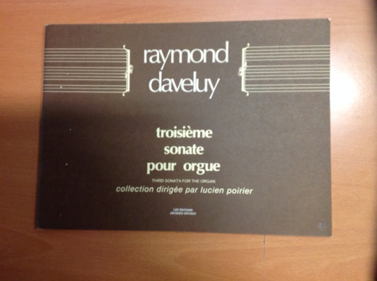 Raymond Daveluy 3e sonate partition pour orgue