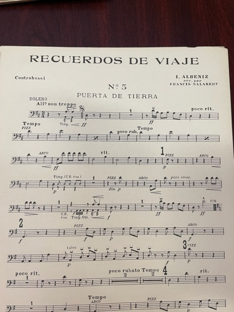 Isaac Albeniz Recuerdos de viaje n° 5: Puerta de Tierra (Bolero) conducteur et parties