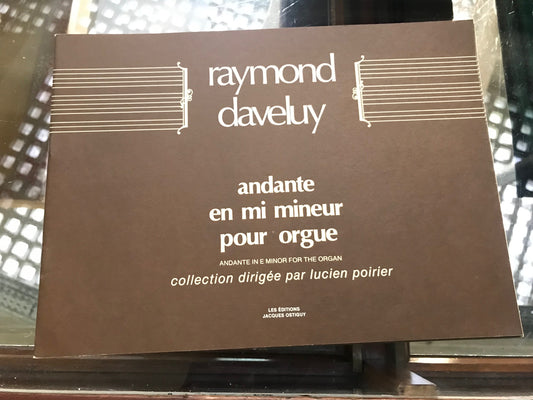 Raymond Daveluy Andante en mi mineur 1e sonate partition pour orgue