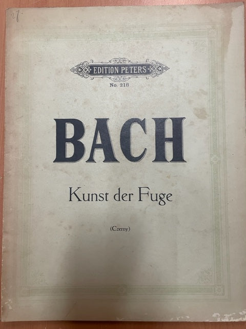 J.S Bach Kunst der fugue partition piano