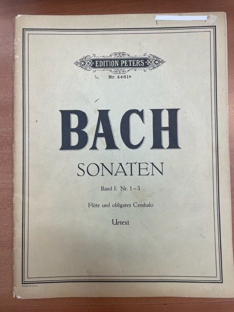 J.S. Bach Sonaten pour flute et piano volume 1 n° 1 - 3