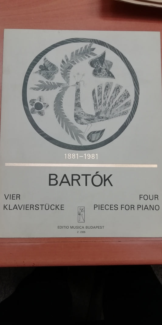 Bartok Bela 4 pieces for piano partition piano