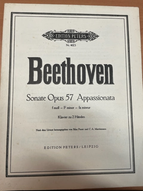 Beethoven Sonate op. 57 - Appassionata partition piano