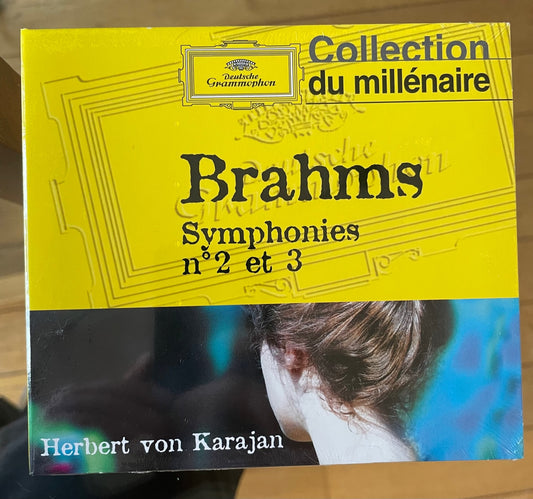 CD Brahms Symphonies n°2 et 3 sous la direction de Herbert von Karajan