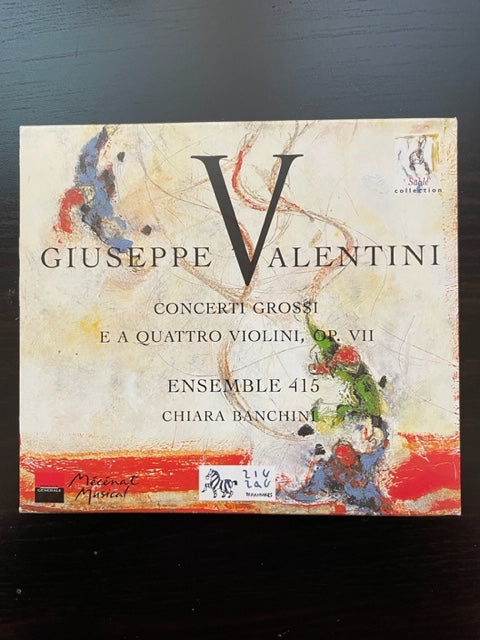 CD Giuseppe Valentini Concerti grossi e a quattro violini, opus 7