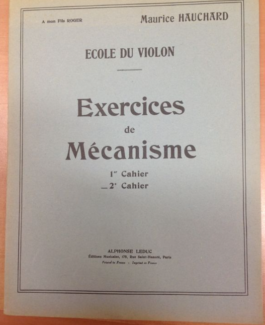 Maurice Hauchard Exercices de mécanisme 2e cahier partition pour violon