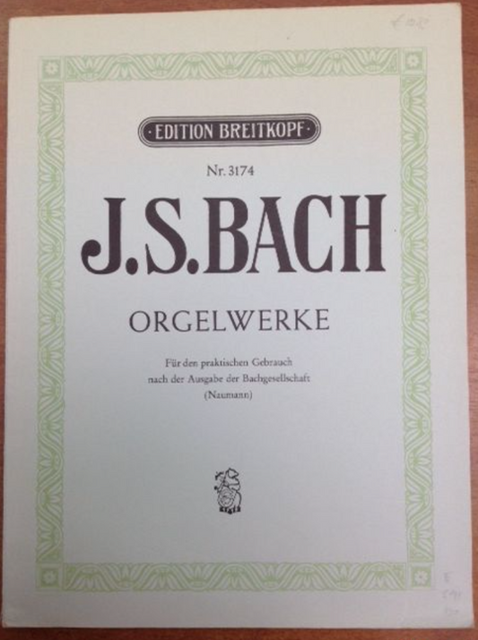 J-S Bach Orgelwerke partition pour orgue