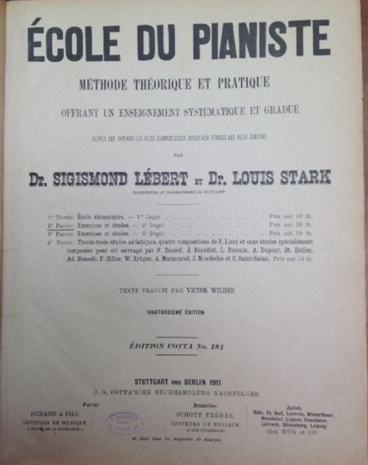 Lébert et Stark Ecole du pianiste - Méthode théorique et pratique volume 2