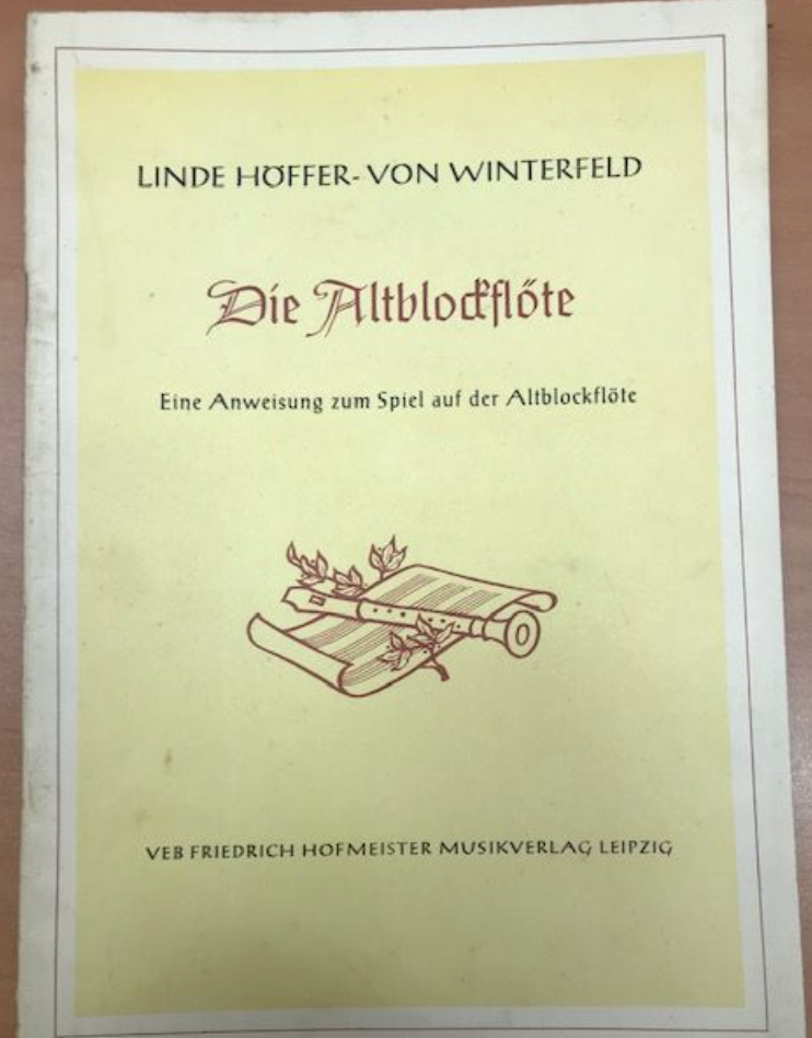 Linde Hoffer Von Winterfeld Méthode de Flute à bec