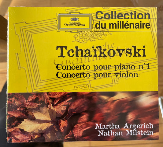 CD Tchaikovski Concerto pour piano n°1 et Concerto pour violon op 35 Martha Argerich et Nathan Milstein