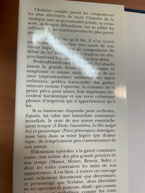 Livre de Delage Emmanuel Chabrier- 3000 partitions, livres et vinyles d'occasion  en vente sur notre site internet gastonmusicclub.fr Gaston Music Store