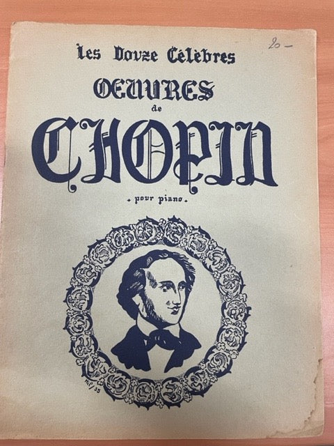 Les douze célèbres oeuvres de Frédérique Chopin partition piano