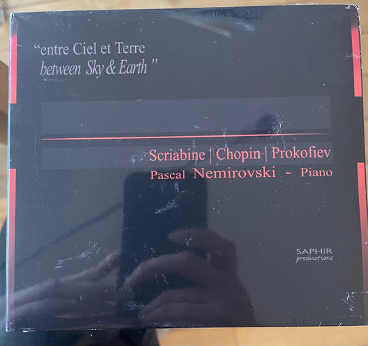 CD Entre Ciel et Terre de Pascal Nemirovski au piano Scriabine, Chopin et Prokofiev