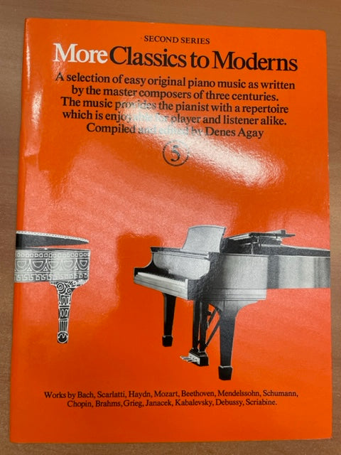 Partition Classics to moderns vol 5 recueil pour piano- 3000 partitions, livres et vinyles d'occasion  en vente sur notre site internet gastonmusicclub.fr Gaston Music Store