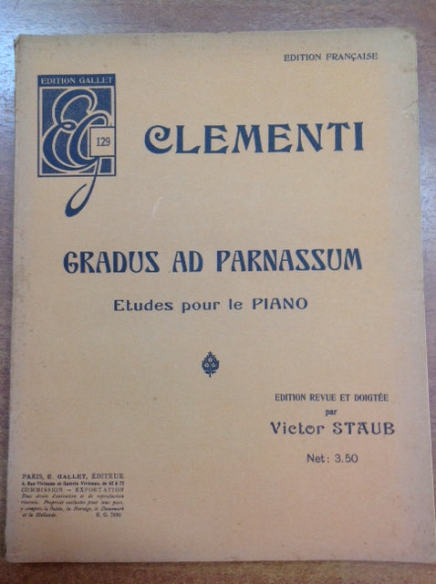 Clementi Gradus ad Parnassum - Etudes pour le piano partition