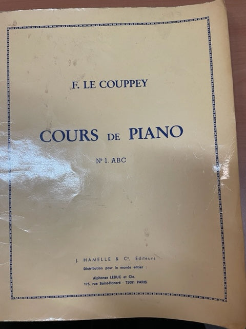 Le Couppey Cours de piano n° 1: ABC partition piano