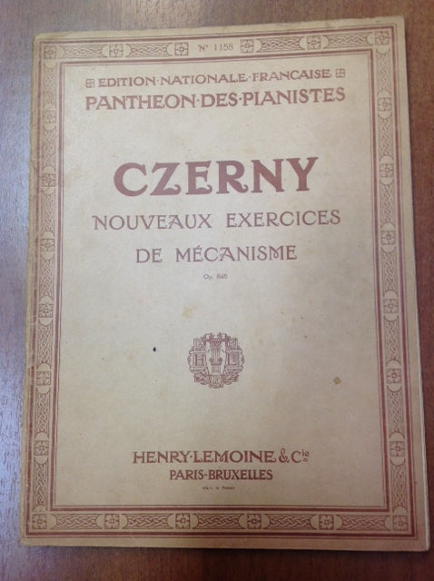 Carl Czerny Nouveaux exercices de mécanisme opus 849 partition piano