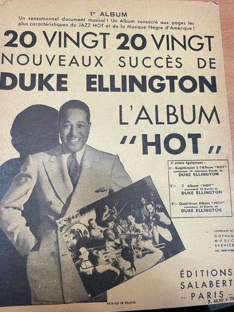 Ellington Duke 20 nouveaux succès de D. Ellington - L'album Hot partition piano