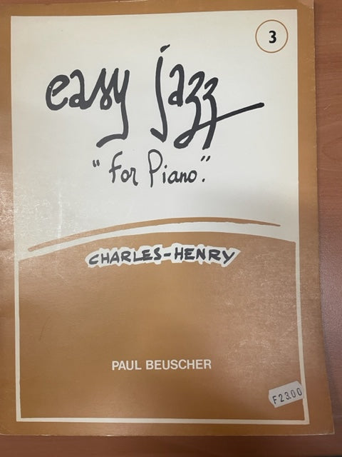 Charles-Henry Easy jazz for piano partition piano et accords de guitare