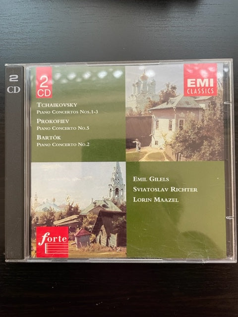 2 CD Tchaïkovsky Prokofiev Bartok Piano concertos N° 1, 2 & 3 / Piano concerto n° 5 / Piano Concerto n° 2 (2 CD)