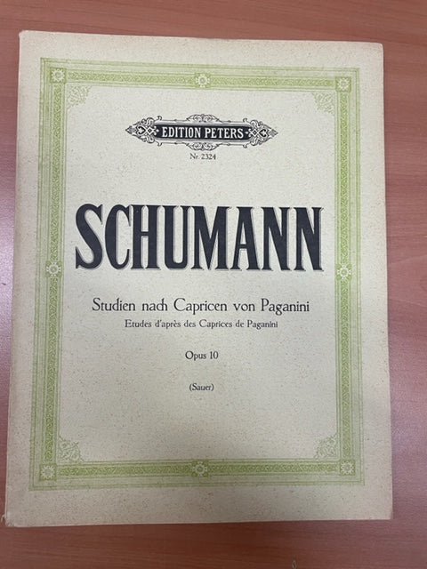 Schumann Robert Etudes pour piano d'après les Caprices de Paganini op. 10