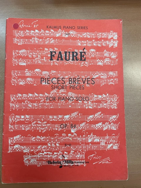 Fauré Gabriel Pièces brèves op.84 - 8 pièces partition piano