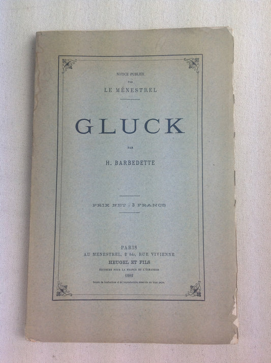 Glück livre de H. Barbedette